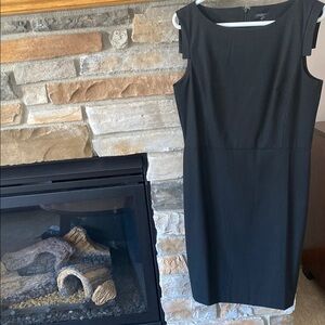 Ann Taylor Office Black Sleeveless Dress
